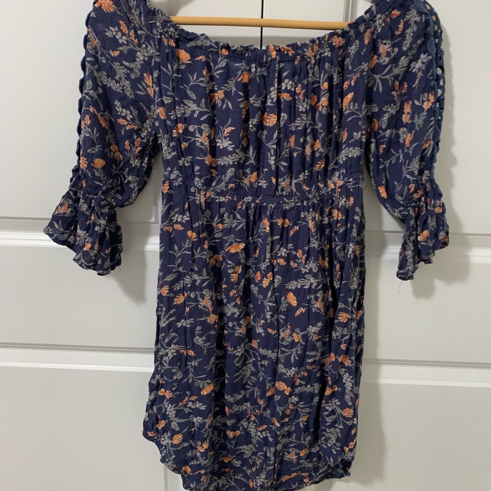 Boho Maternity Off Shoulder Dress